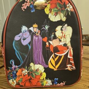 Disney Villains Floral Black Backpack